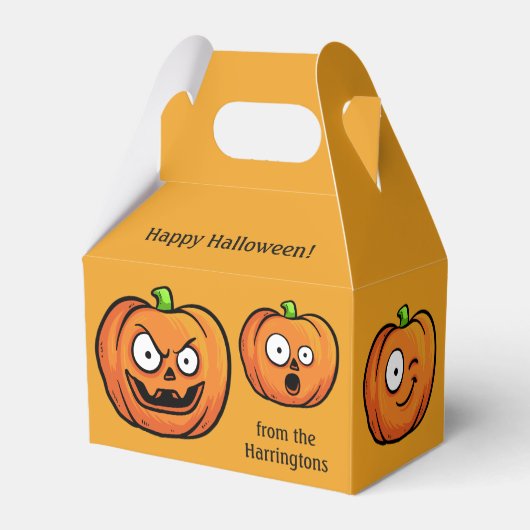 Aangepaste tekstgunstiger voor Halloween Pumpkins Bedankdoosjes (Achterkant)