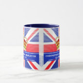 Aangepaste teksthoek van koning Charles III Two-T Mok (Midden)