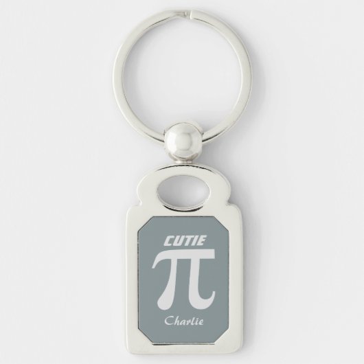 Aangepaste tekstketen pi/Cutie Pie Sleutelhanger (Voorkant)
