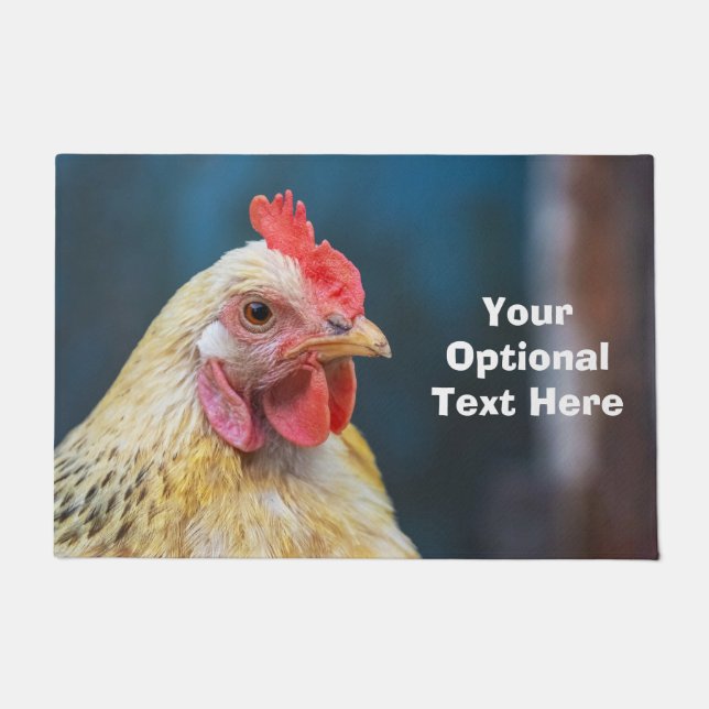 Aangepaste tekstkip deurmat (Voorkant)