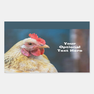 Aangepaste tekstkip rechthoekige sticker