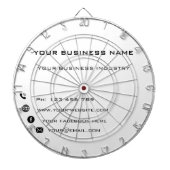 Aangepaste tekstkleur Zakelijk Dartbord (Voorkant)