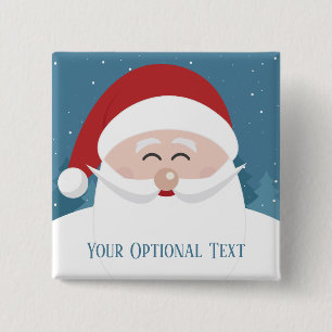 Aangepaste tekstknoppen voor de kerststoon vierkante button 5,1 cm