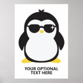 Aangepaste tekstkoele pinguïn poster (Voorkant)