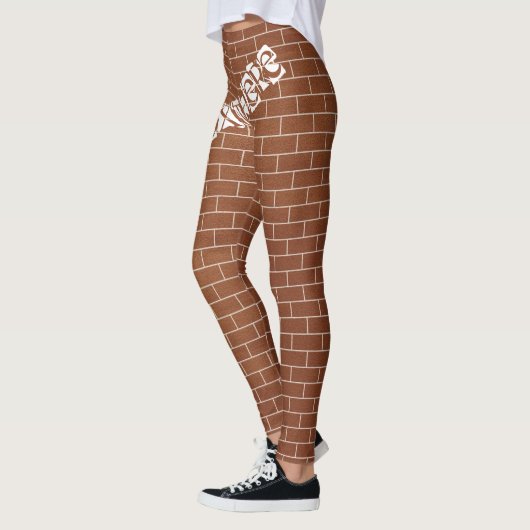 Aangepaste tekstLeggings - Brick Wall Leggings (Links)
