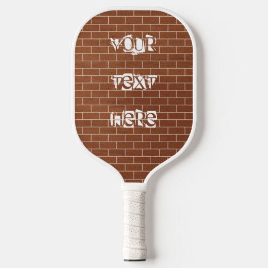Aangepaste tekstnaam Brick Wall Pickleball Paddle (Voorkant)