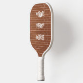 Aangepaste tekstnaam Brick Wall Pickleball Paddle (Links)