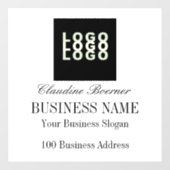 Aangepaste tekstnaam Business Window Cling Raamsticker (Vel)