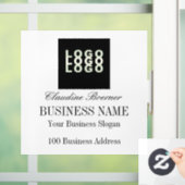 Aangepaste tekstnaam Business Window Cling Raamsticker (Huis)