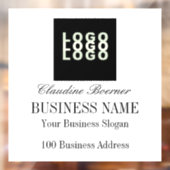 Aangepaste tekstnaam Business Window Cling Raamsticker (Vel 2)