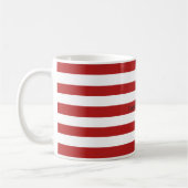 Aangepaste tekstnaam Cornell Red & White Stripes Koffiemok (Links)