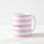 Aangepaste tekstnaam Klassiek Roos Roze & Witte st Koffiemok (Voorkant rechts)