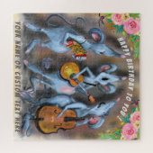 Aangepaste tekstnaam Puzzle Happy Birthday Mouse B Legpuzzel (Horizontaal)