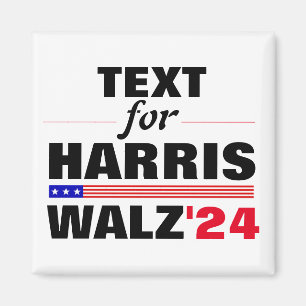 Aangepaste Tekstnaam voor Harris Walz 2024 Verkiez Magneet