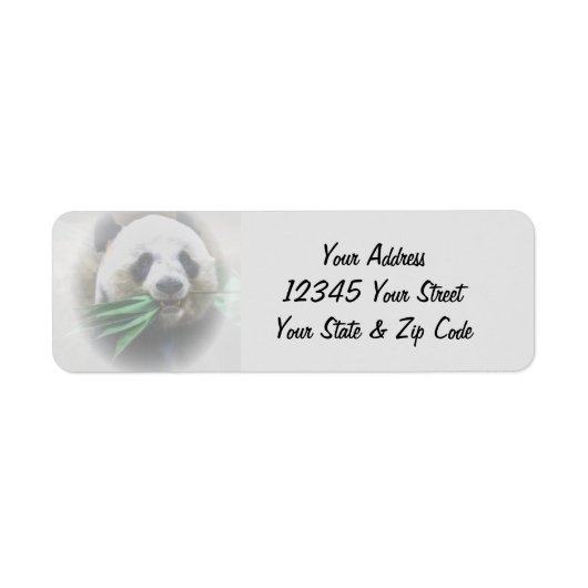 Aangepaste tekstpanda etiket (Voorkant)