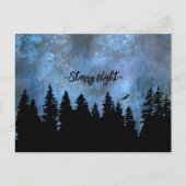 Aangepaste tekstpine bosnacht briefkaart (Voorkant)