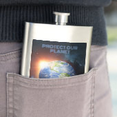 Aangepaste tekstplaneet Aarde Flacon (Voorbeeld)