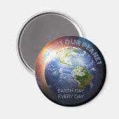 Aangepaste tekstplaneet Aarde Magneet (Voorkant / Achterkant)