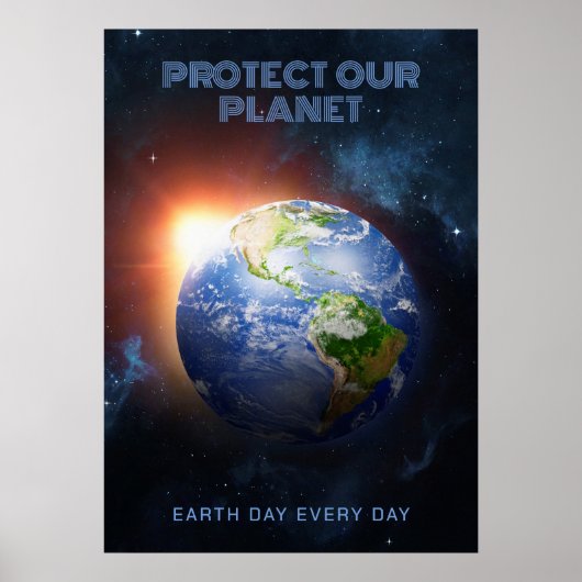 Aangepaste tekstplaneet Aarde Poster (Voorkant)