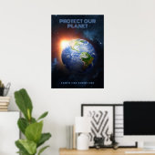 Aangepaste tekstplaneet Aarde Poster (Thuiskantoor)
