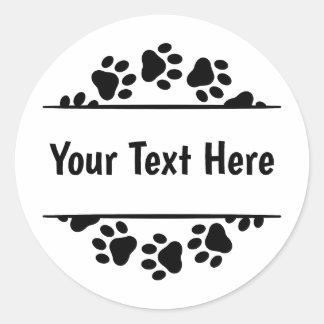 Aangepaste tekstpoot ronde sticker