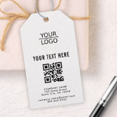 Aangepaste tekstpromotie voor Logo QR-code toevoeg Cadeaulabel