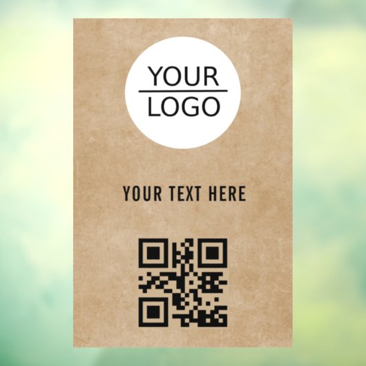Aangepaste tekstpromotie voor Logo QR-code toevoeg Raamsticker (Vel 3)