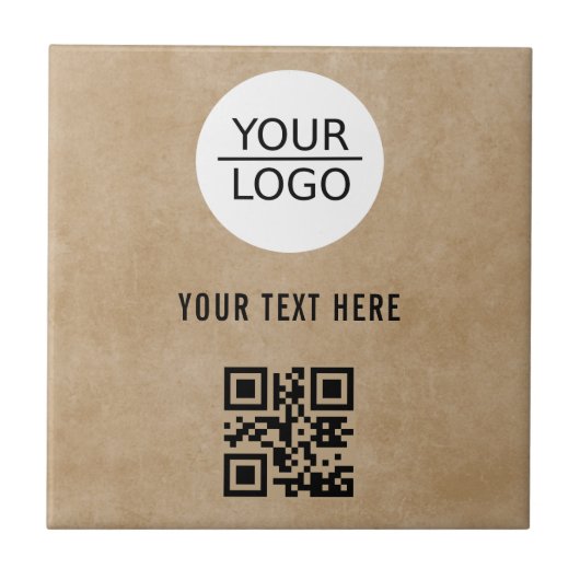 Aangepaste tekstpromotie voor Logo QR-code toevoeg Tegeltje (Voorkant)