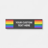 Aangepaste tekstregenboogpride deurbordje (Voorkant)