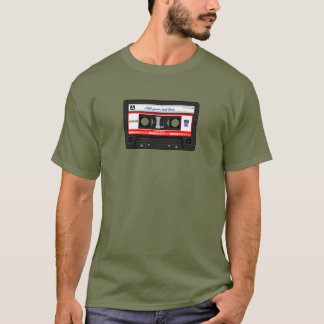 Aangepaste tekstretro- muziekcassettes, t-shirt