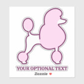 Aangepaste tekstroze roezels sticker (Vel)