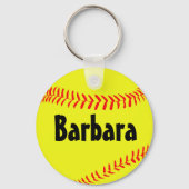 Aangepaste tekstruimte Softball Player/Team Keyrin Sleutelhanger (Achterkant)