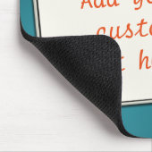 Aangepaste tekstshout op verloop Blauwgroen Muismat (Hoek)