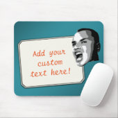 Aangepaste tekstshout op verloop Blauwgroen Muismat (Met muis)