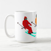 Aangepaste tekstsklik die Skier opent Koffiemok (Links)