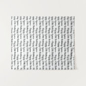 Aangepaste tekststap en verbindingsbanner herhalen wandkleed (Voorkant (horizontaal))
