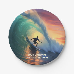 Aangepaste tekstsurfer papieren bordje