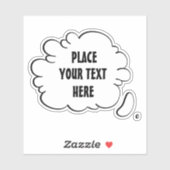 Aangepaste teksttekstteksttekstballon sticker (Vel)