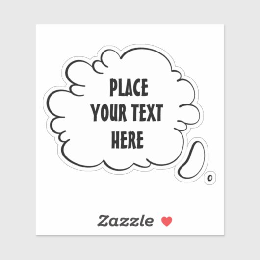 Aangepaste teksttekstteksttekstballon sticker (Vel)