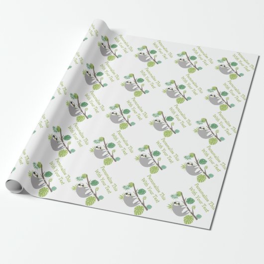 Aangepaste tekstventilator voor het hangen van sle cadeaupapier (Uitgerold)