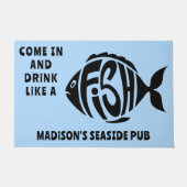 Aangepaste tekstvissen deurmat (Voorkant)