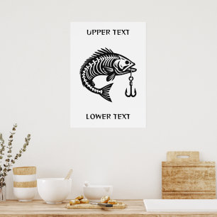 Aangepaste tekstvissen poster
