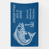 Aangepaste tekstvissen spandoek (Verticaal)