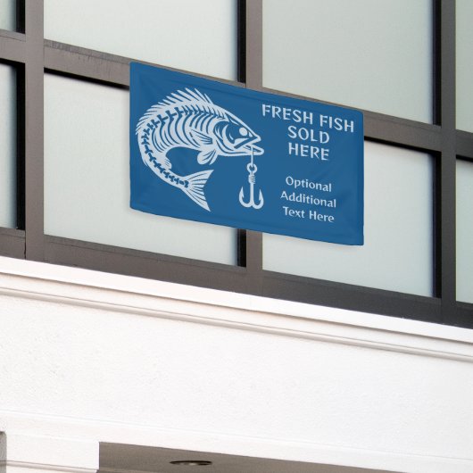 Aangepaste tekstvissen spandoek (Buitenkant Gebouw)