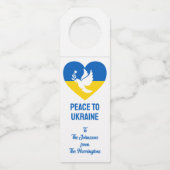 Aangepaste tekstvrede voor Oekraïne Flessenhanger (Voorkant)