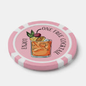 Aangepaste tekstvrije cocktail poker chips (Enkel)
