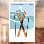 Aangepaste tekstwintersessie raamsticker (Vel 2)