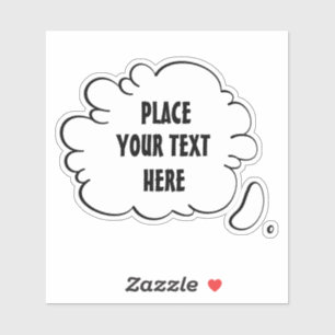Aangepaste tekstwoordenlijst sticker