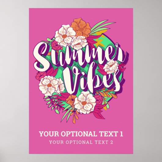 Aangepaste tekstzomervirussen poster (Voorkant)