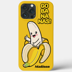 Aangepaste telefoongesprekken met bananas openen iPhone 13 pro max hoesje
